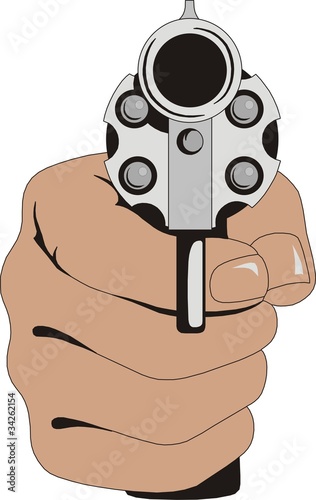 Hand with gun