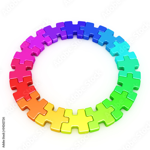 3D Colour wheel puzzle- Rainbow