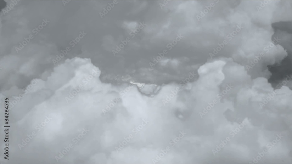 flight through clouds in timelapse