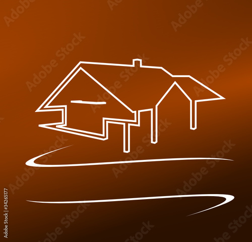 logo immobilier villa design