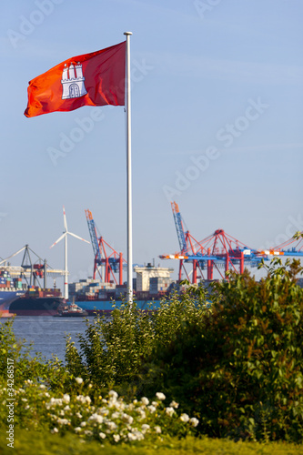 Hamburg Flagge Hafen 1