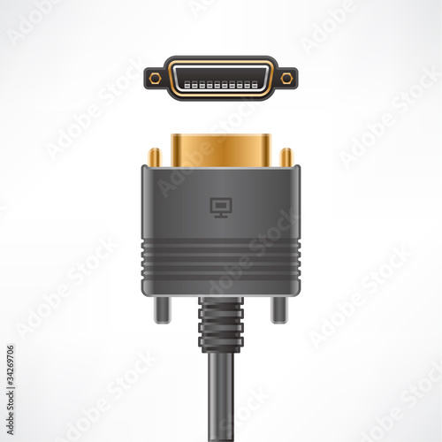 Computer cable & plug