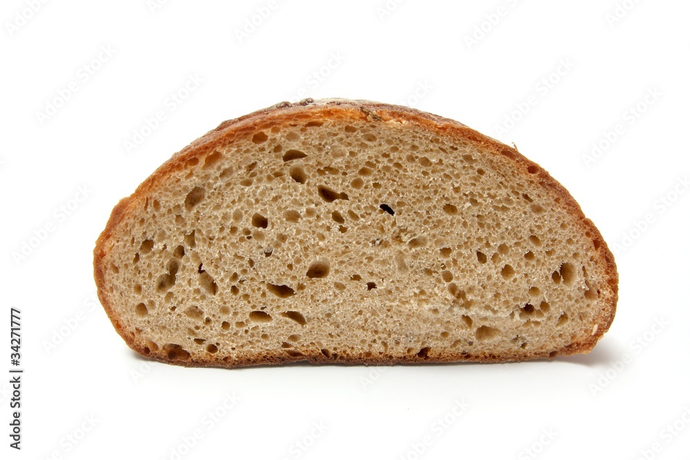 Bread on a white background