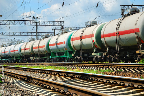 tank cars with oil