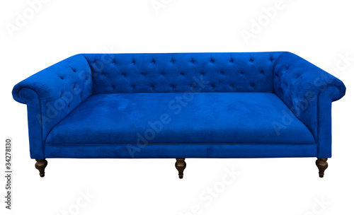 blue sofa isolated