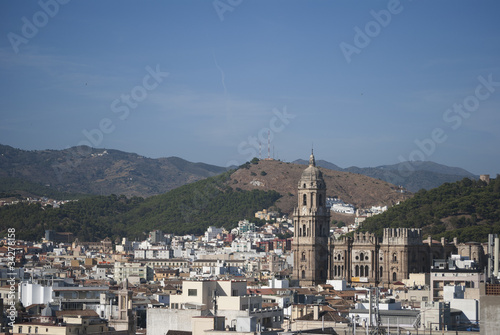 Malaga city and cathedral
