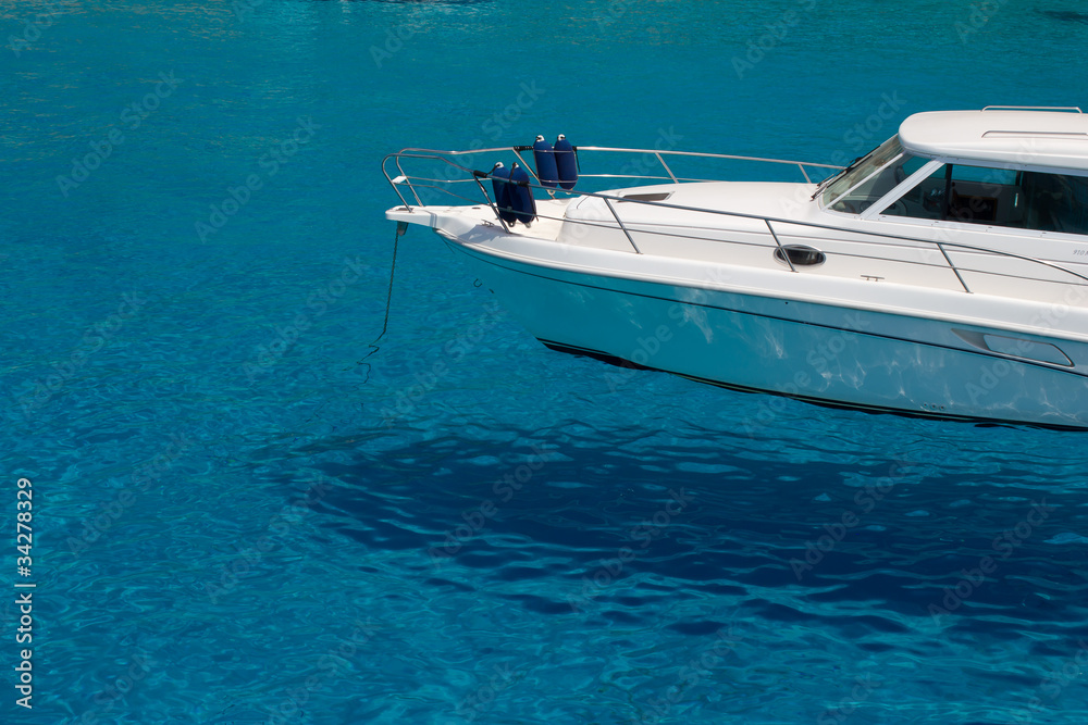Boat on beautiiful water - Lampedusa, Italy