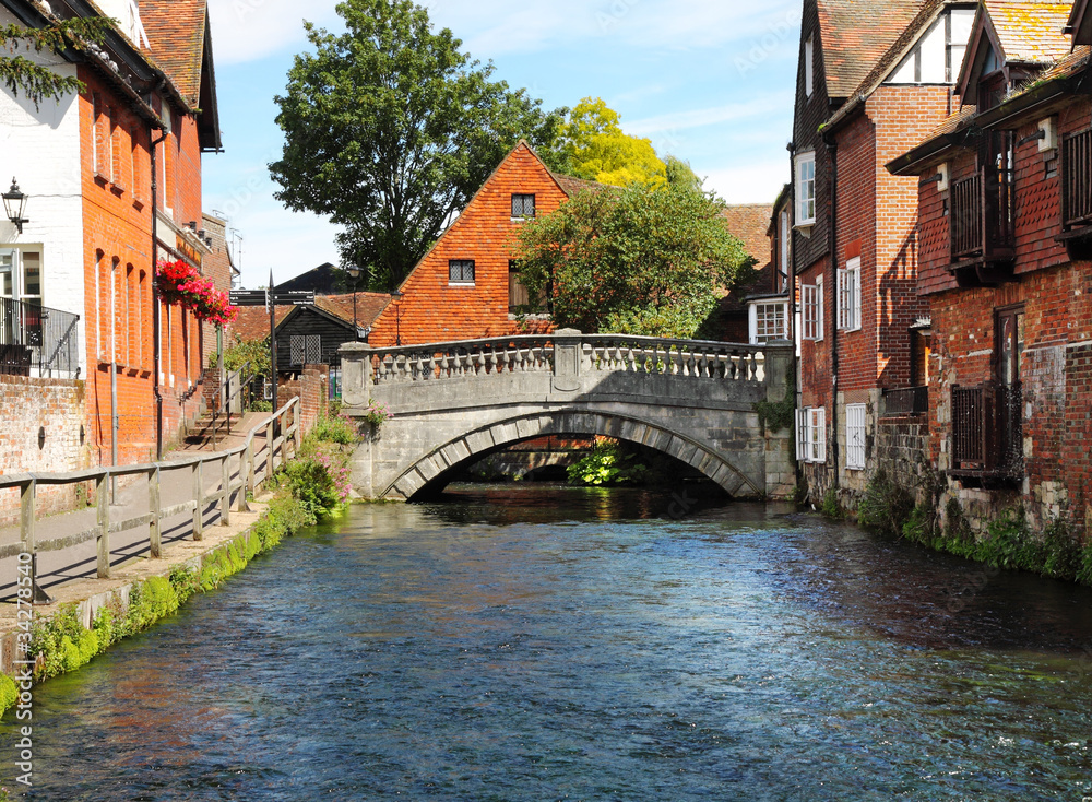 The River Itchen in Winchester, England