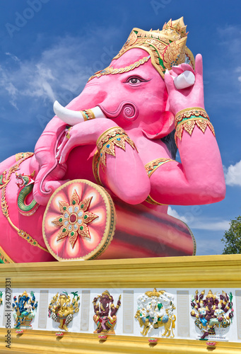 pink ganesha largest statue in Thailand