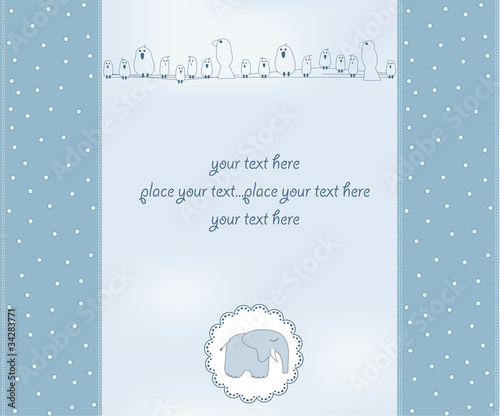 new baby boy shower card