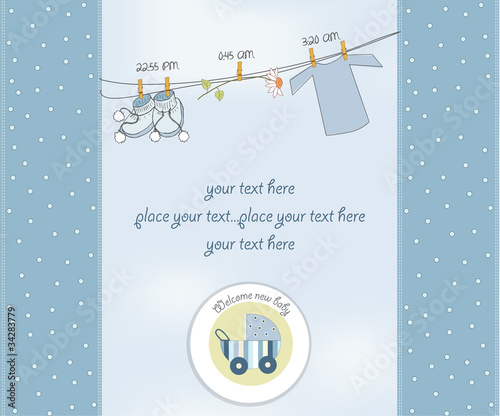 new baby boy shower card