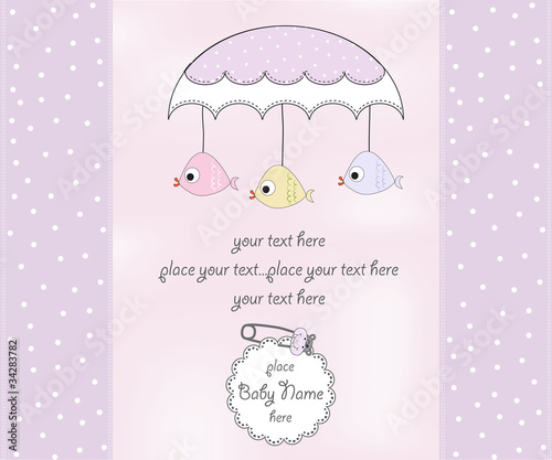 new baby girl shower card