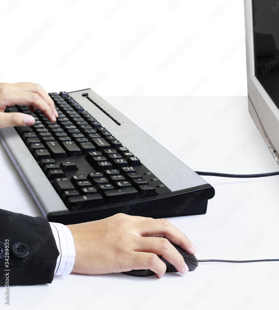 computer mouse with hand computer mouse with hand