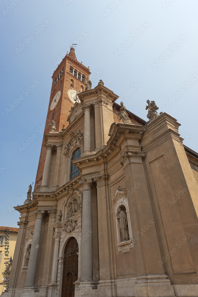 Treviglio (Italy), facade of San Martino church