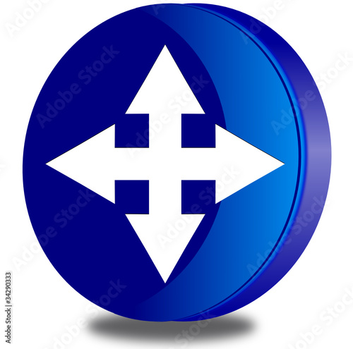 Move arrow glossy icon