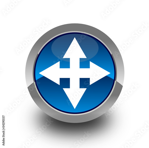 Move arrow glossy icon