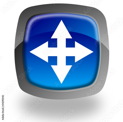 Move arrow glossy icon