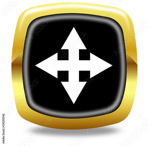 Move arrow glossy icon