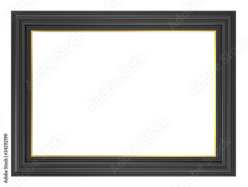 Black frame isolated on white background.