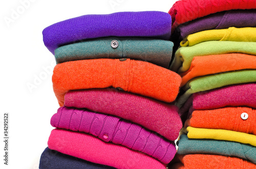 Colourful winter knitwear photo