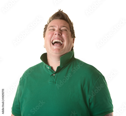 Woman Laughs Out Loud photo