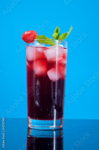 Mojito strawberries cocktail