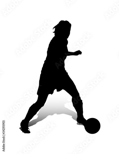 Fussballspielerin – Dribbling