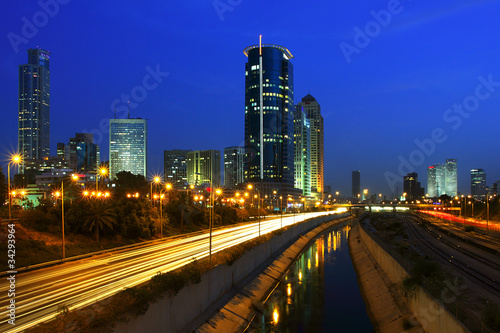 Night view on Tel Aviv.