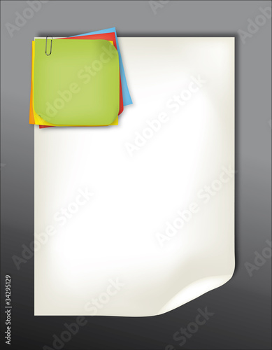 post-it e pagina con angolo