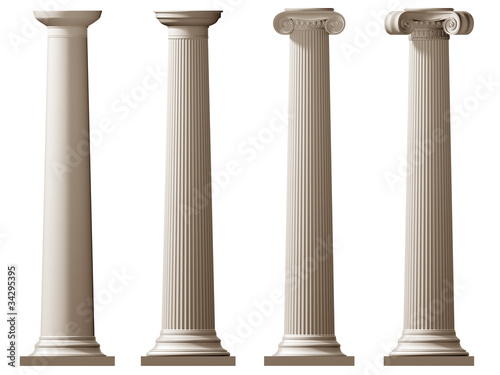 Roman Doric and Ionic columns