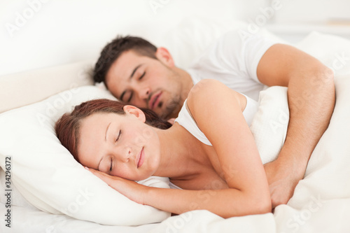 Portrait of a happy Sleeping couple