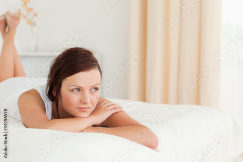 Beautiful Relaxed woman on her bed