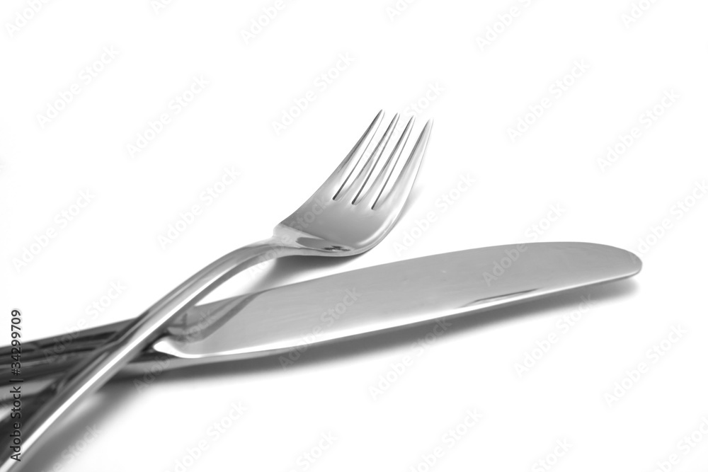 Cutlery on white background Cutlery on white background