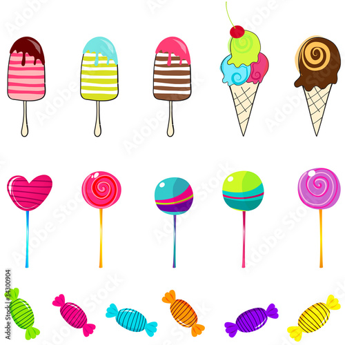 Cute retro candies background