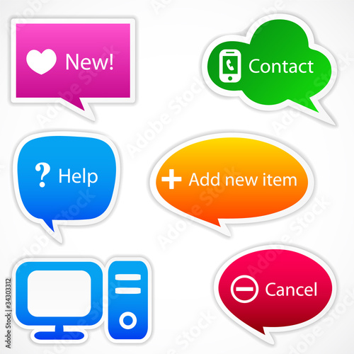 Colorful speech bubbles