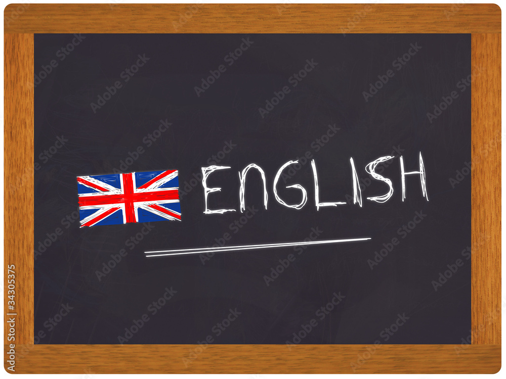 ardoise english avec drapeau anglais Photos Adobe Stock