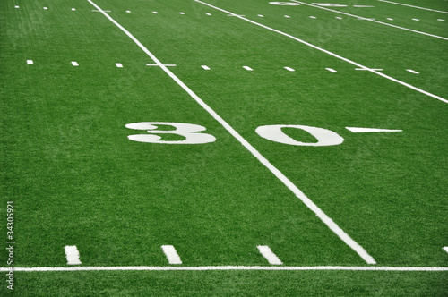Thirty Yard Line on American Football Field