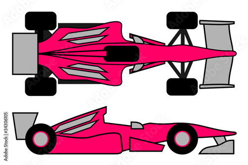 Coche rosa de competición