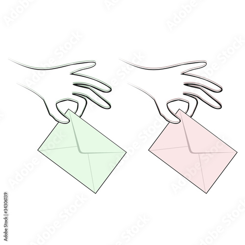Votos verde y rojo