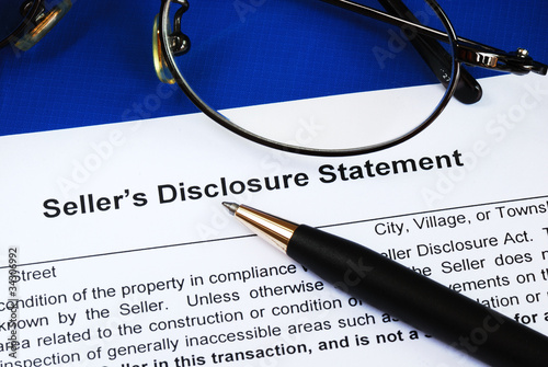 Seller disclosure statement in a real estate transaction
