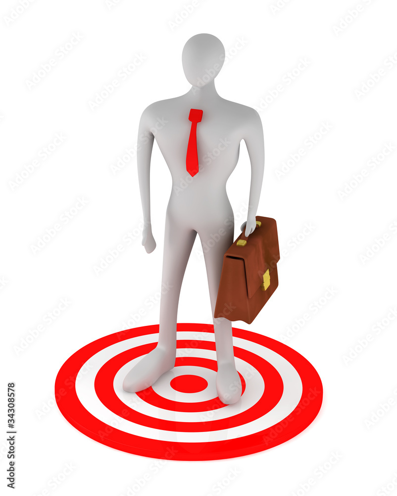 3d man on the red target 3d man on the red target