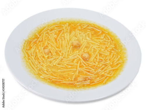 Sopa de garbanzos.