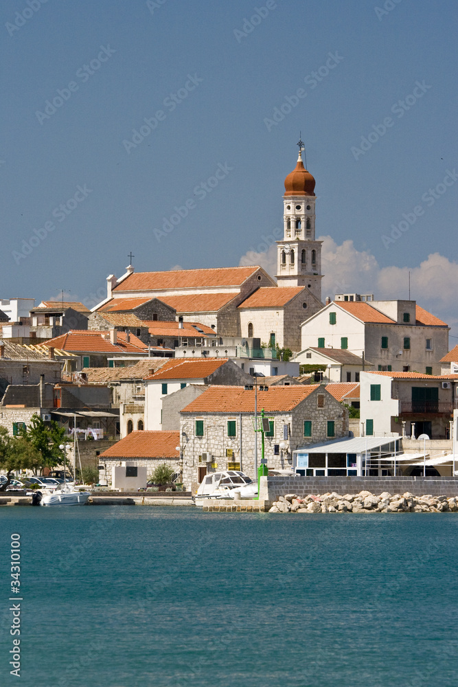 Stoney town of Betina bathed in summer sun