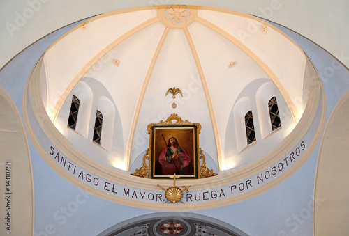 Dome in Church of Santiago, Arboleas, Almeria, Spain