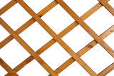 Wooden trellis with rhomb shaped holes