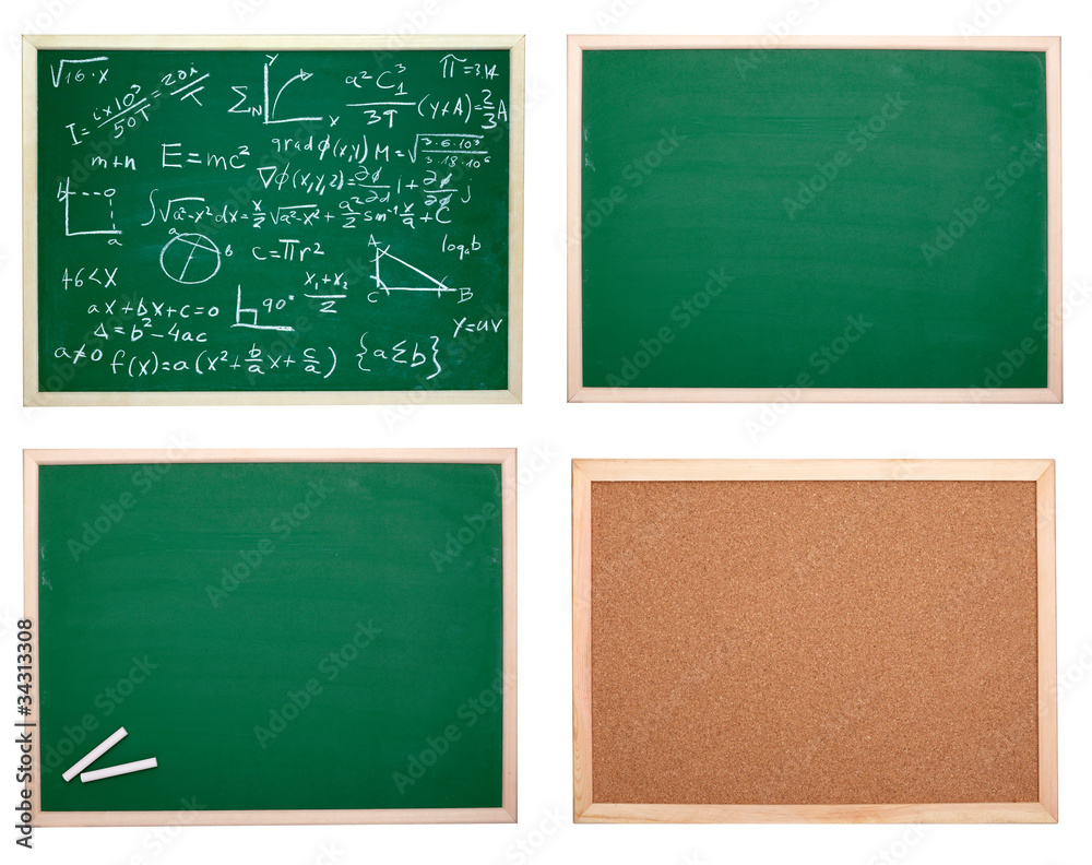 Fototapeta premium math formulas on school blackboard education