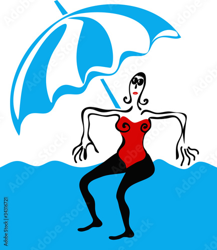 Woman on the beach
