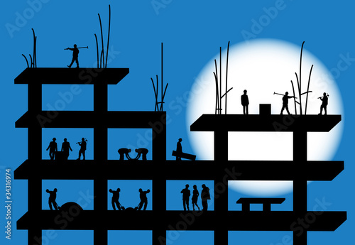 Working day and night