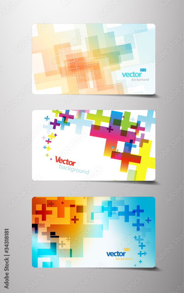 Set of abstract colorful cross variations. Set of abstract colorful cross variations.