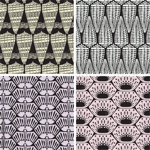 Backgrounds from seashells